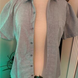 Men’s Light Blue Short Sleeve Button-Up Shirt (LOKAI) Surf Co